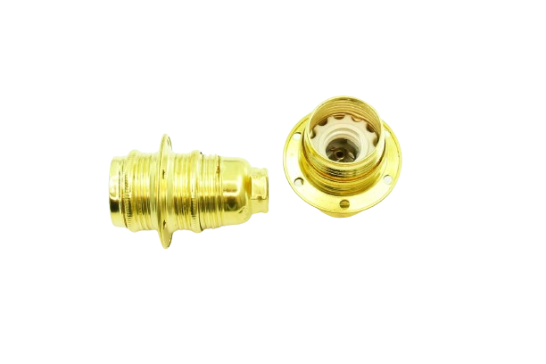 SES Brass Lampholder10mm S/Ring