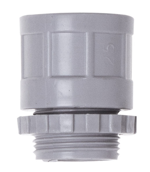 Conduit Adaptor Plain To Screw 40mm Grey
