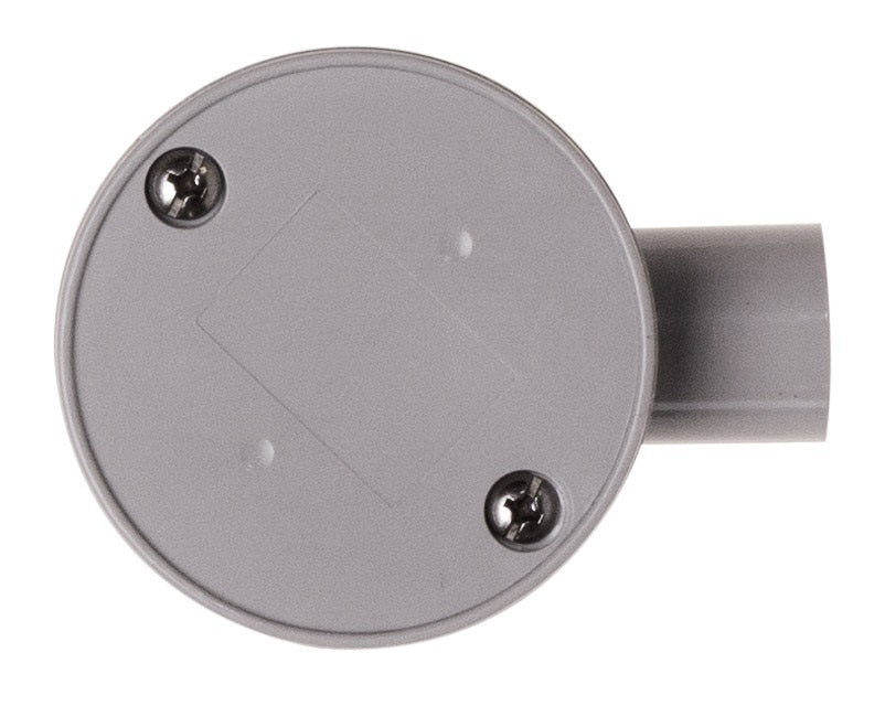 Conduit Box 25mm 1 Way Grey