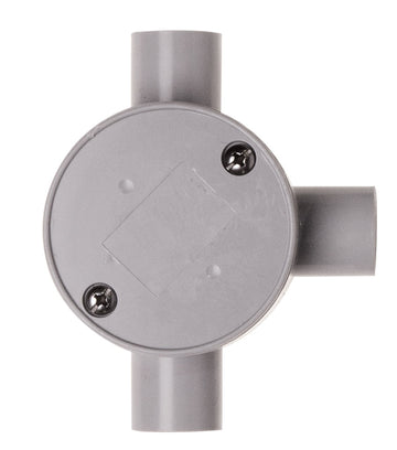 Conduit Box 20mm 3 Way Grey