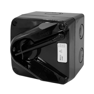 Zephyr Mini Isolator Switch Black - 32A 1P 250V