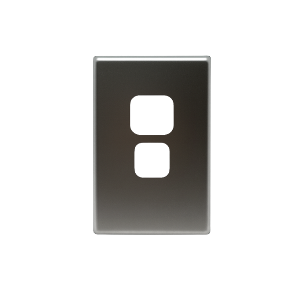 Single Vertical Power Point Stainless Cover Plate