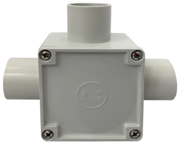 Conduit Box 32mm 3 Way Grey