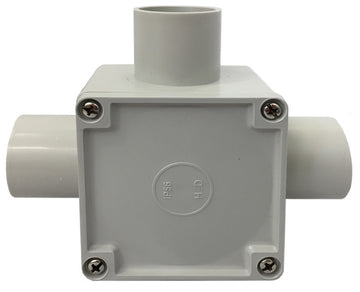 Conduit Box 32mm 3 Way Grey
