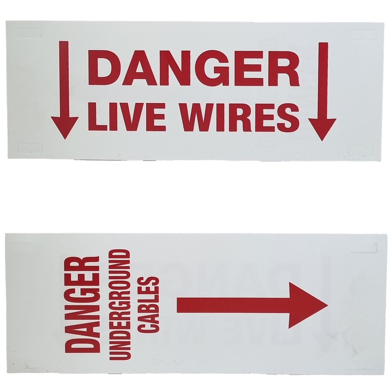 Danger Underground Cable (Vertical) / Danger Live Wires (Horizontal) Reversible Sign