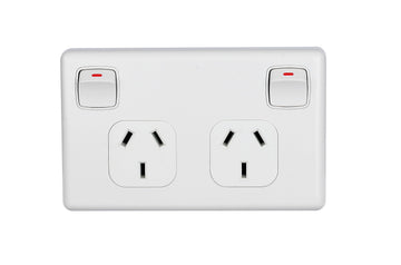 Slimline Double Horizontal Power Point