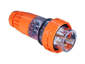 20 Amp Straight Plug 3 x Round Pins IP66