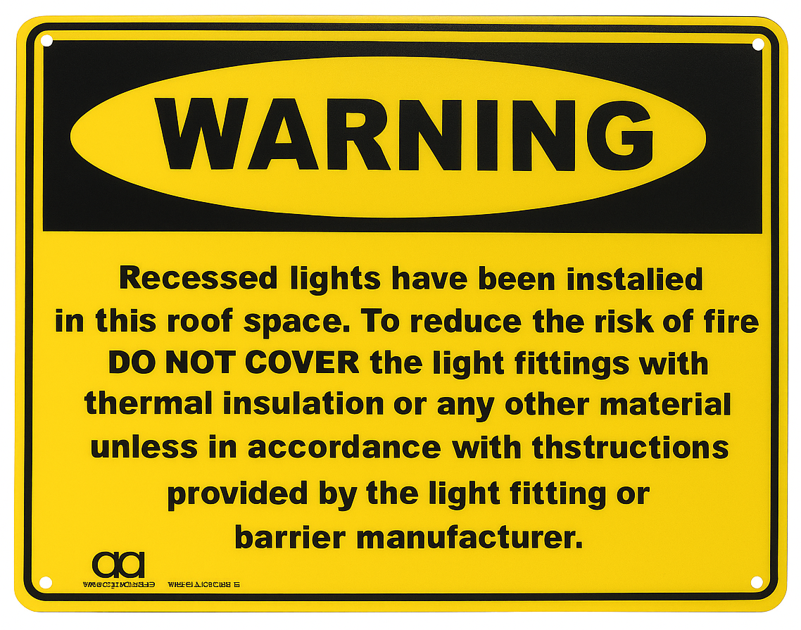 Warning Sign Recessed Lights