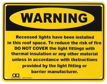 Warning Sign Recessed Lights