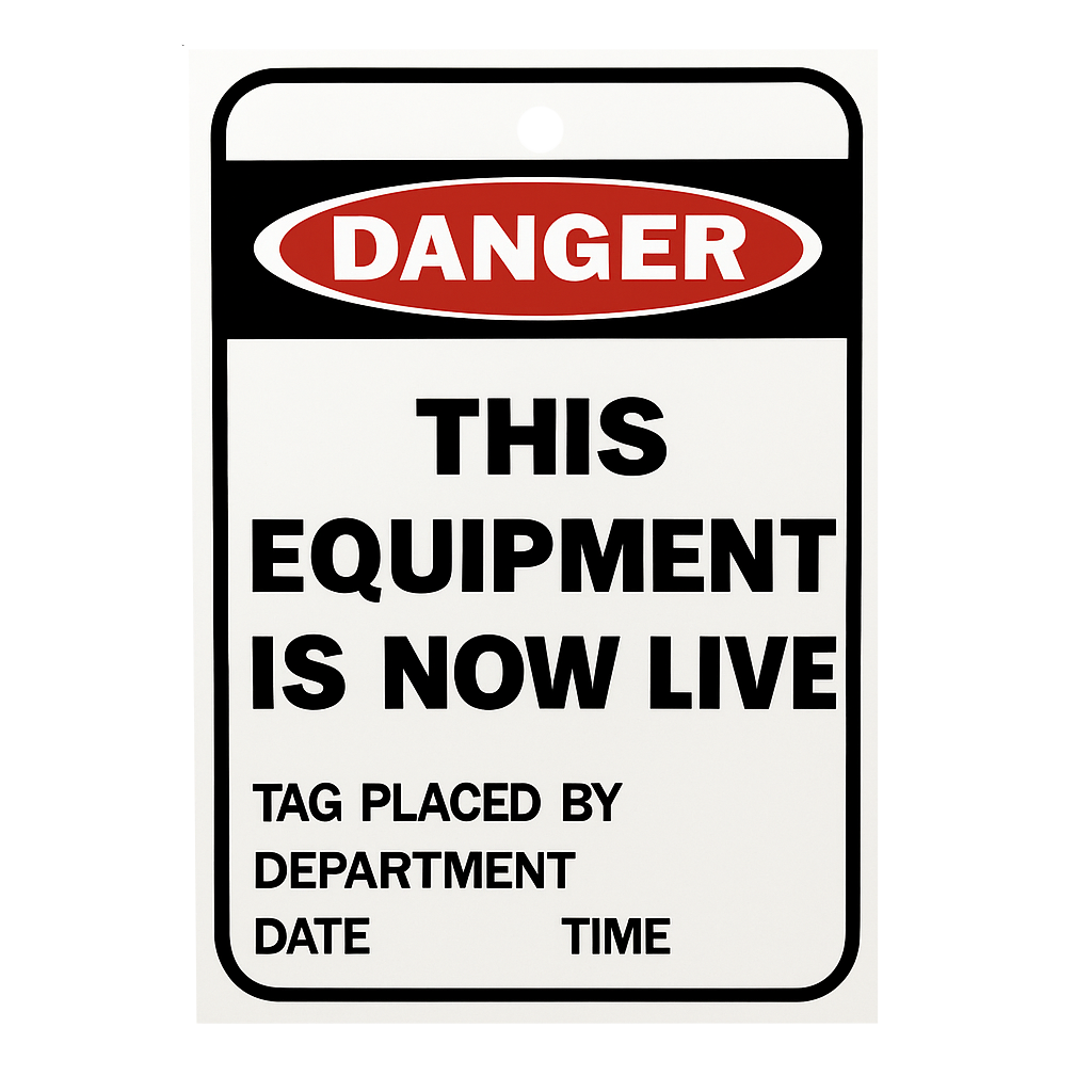 This Equipment is now Live