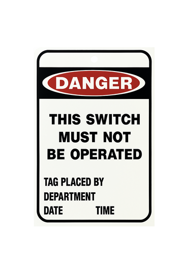 This Switch Must Not be Operat