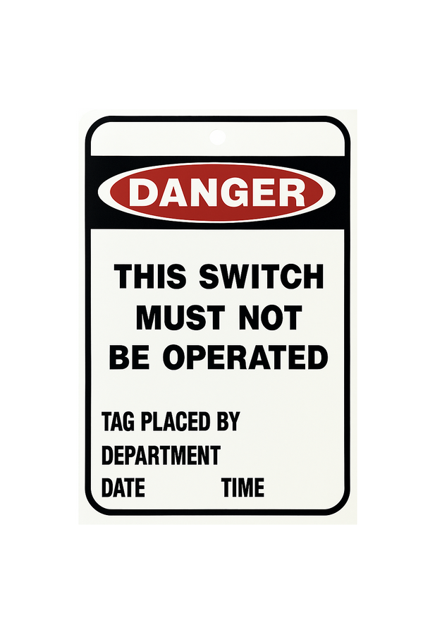 This Switch Must Not be Operat