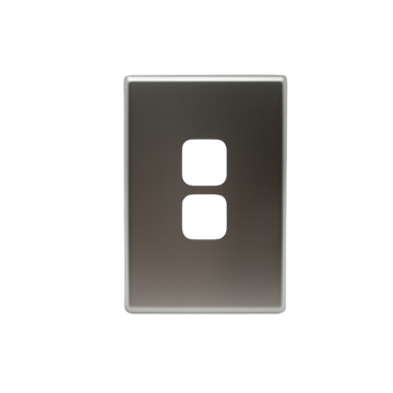2 Gang Silver Cover Plate