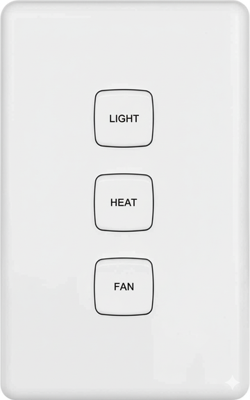 Bathroom Switch Light Heat Fan LBL003