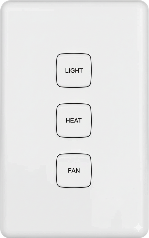 Bathroom Switch Light Heat Fan LBL003