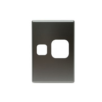 Single Vertical Power Point Stainless Cover Plate
