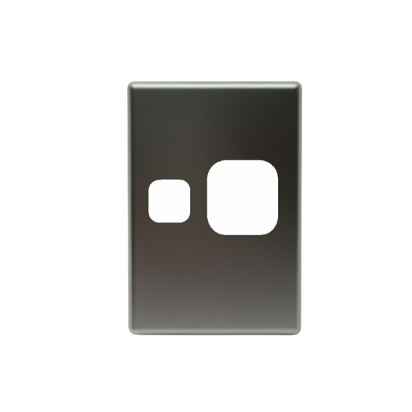 Single Vertical Power Point Stainless Cover Plate