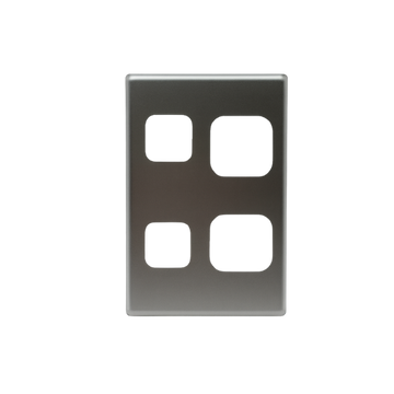 Double Vertical Power Point Stainless Cover Plate