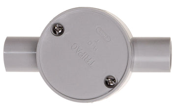 Conduit Box 20mm 2 Way Grey