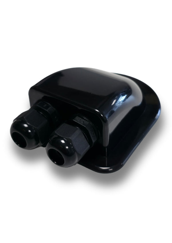 Zephyr Cable Entry Box Black Double