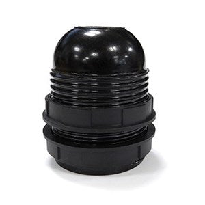 E27 Black Plastic 10mm Lampholder