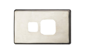 Single Horizontal Power Point Stainless Cover Plate