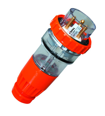 20 Amp Straight Plug 5 x Round Pins IP66