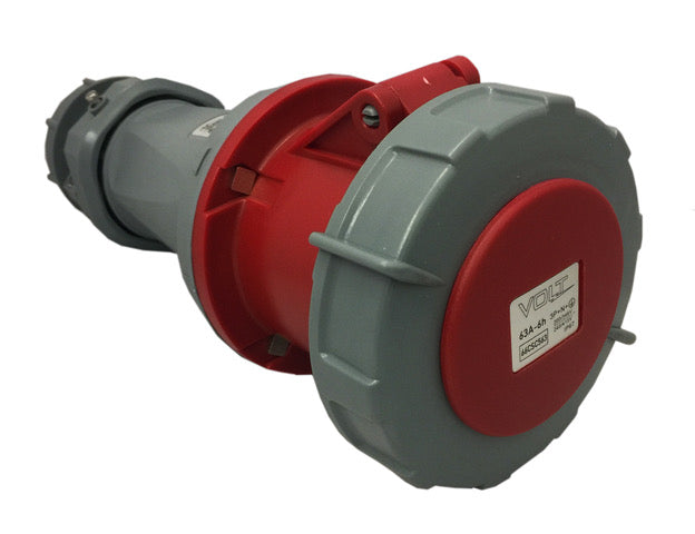 63 Amp Cord Connector 5 x Round Pins IP67